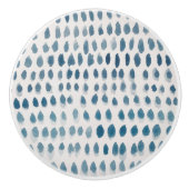 Sea Glass Coastal Pattern Pebble セラミックノブ (正面)