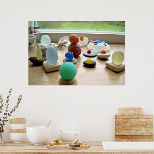 Sea Glass Delight ポスター (キッチン)