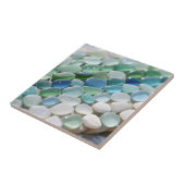 Sea Glass Mosaic Ocean Blues Tranquil タイル (側面)