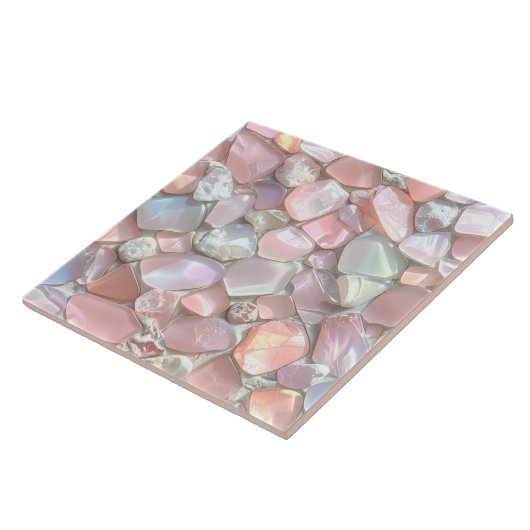 Sea Glass Mosaic Pink ID1183 タイル (側面)