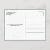 Sea Glass Music Notes日付はがきを保存 案内ポストカード (裏面)