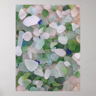 Sea glass poster ポスター