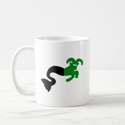 Sea Goat Mug • Capricorn Sharp Silhouette Emblem コーヒーマグカップ (左)