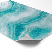 Sea Green Marble Texture ポスター (角)