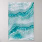 Sea Green Marble Texture ポスター (正面)
