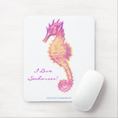 SEA-HORSE （ピンク&ゴールド）マウスパッド マウスパッド (マウス)