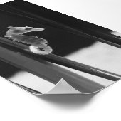 Sea horse - Black And White ポスター (角)