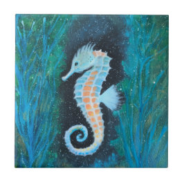 Sea Horse ceramic tile タイル