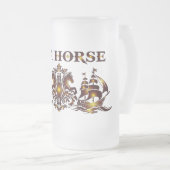 SEA HORSE Glass Beer フロストグラスビールジョッキ (正面右)