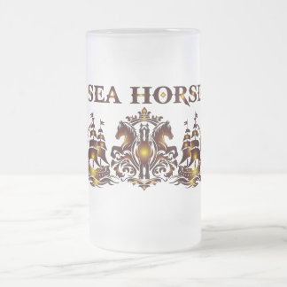 SEA HORSE Glass Beer フロストグラスビールジョッキ