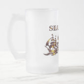 SEA HORSE Glass Beer フロストグラスビールジョッキ (左)
