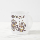 SEA HORSE Glass Mug フロストグラスマグカップ (正面右)