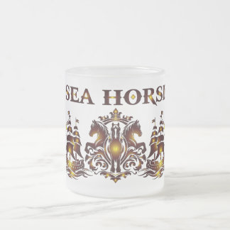 SEA HORSE Glass Mug フロストグラスマグカップ