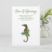 Sea Horse Rustic Seas and Greetings Christmas Card シーズンカード (スタンド正面)