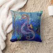 Sea Horse Throw Pillow クッション (ブランケット)