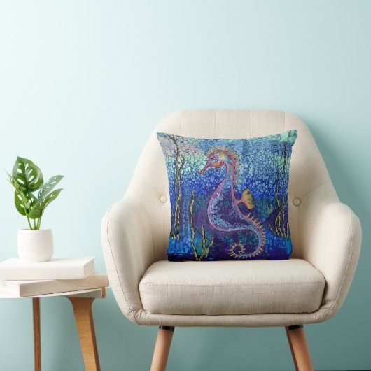 Sea Horse Throw Pillow クッション (椅子)