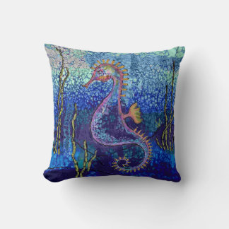Sea Horse Throw Pillow クッション