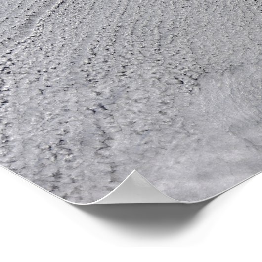 Sea ice and cloud streets in the Bering Sea ポスター (角)