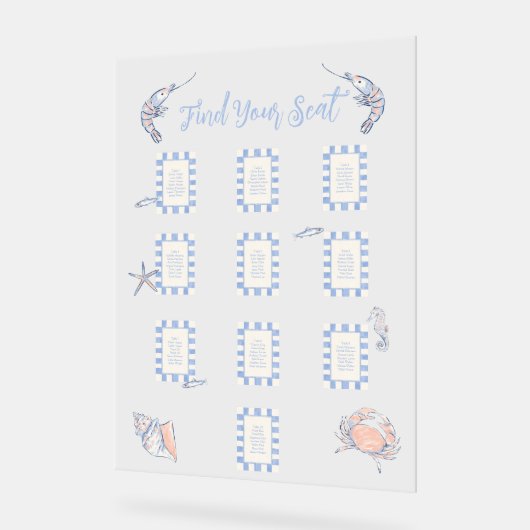 sea life アクリルサイン (傾斜)