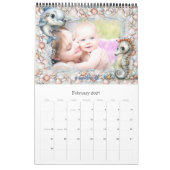 Sea Life Baby's First Year Photo Custom Calendar カレンダー (2月 2027)