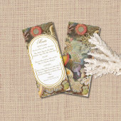 Sea Life Coral Reef Wedding Menu