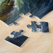 Sea Monster Emerging from Waves Fantasy Painting ジグソーパズル (側面)