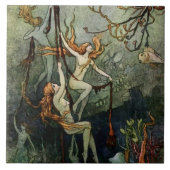 “Sea Nymphs” by Warwick Goble タイル (正面)