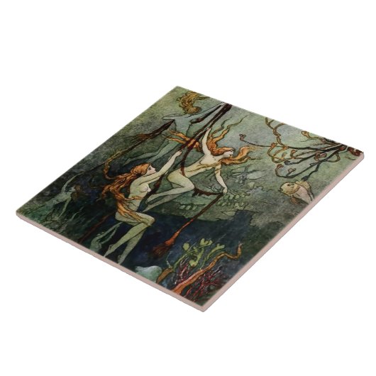 “Sea Nymphs” by Warwick Goble タイル (側面)