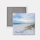 Sea Oats And White Sand Beach Morning Magnet マグネット (正面/裏面)
