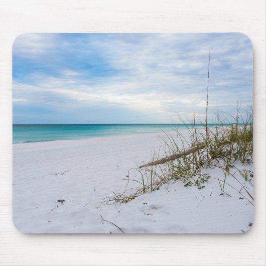 Sea Oats And White Sand Beach Morning Mousepad マウスパッド (正面)