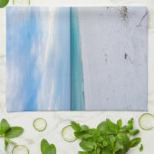Sea Oats & White Sand Beach Morning Kitchen Towel キッチンタオル (折り畳み)