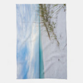 Sea Oats & White Sand Beach Morning Kitchen Towel キッチンタオル (縦)