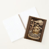 Sea of Dreams 3D Wood Carved Nautical Journal ノートブック (内部)