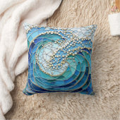 Sea of Waves Mosaic Art クッション (ブランケット)