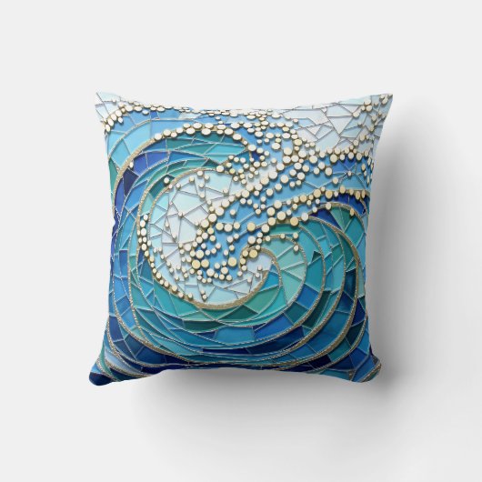 Sea of Waves Mosaic Art クッション (裏面)