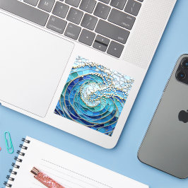 Sea of Waves Mosaic Art シール