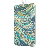 Sea of Waves Teal Mosaic Fine Art カーエアーフレッシュナー (左)