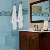 Sea of Waves Teal Mosaic Fine Art タイル