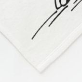 Sea Otter Abstract Art Rtrait Drawing Whimsical Fu フリースブランケット (角)