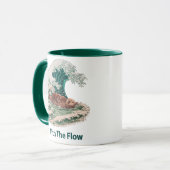 Sea Otter Coffee - Go With The Flow Great Wave マグカップ (正面左)