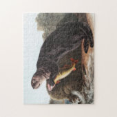 Sea Otter (Enhydra marina) Illustration ジグソーパズル (縦)