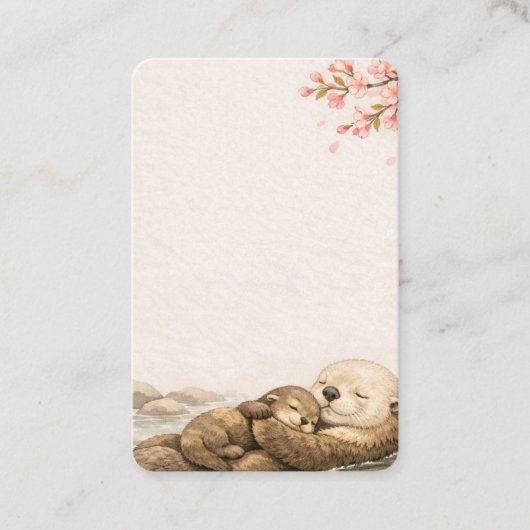 Sea Otter Japanese Landscape Business Card 名刺 (正面)