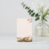 Sea Otter Japanese Landscape Business Card 名刺 (スタンド正面)