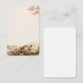 Sea Otter Japanese Landscape Business Card 名刺 (正面/裏面)