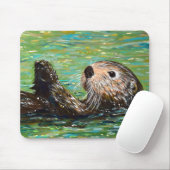 Sea Otter Painting マウスパッド (マウス)