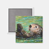 Sea Otter Painting マグネット (正面/裏面)
