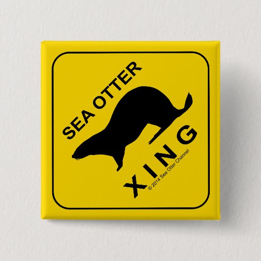 Sea Otter Xing 缶バッジ (正面)