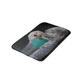 Sea Ottersよくはしゃぐ写真 バスマット (アングル)