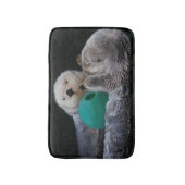 Sea Ottersよくはしゃぐ写真 バスマット (正面縦)