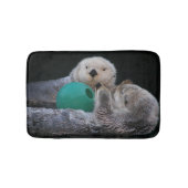 Sea Ottersよくはしゃぐ写真 バスマット (正面)